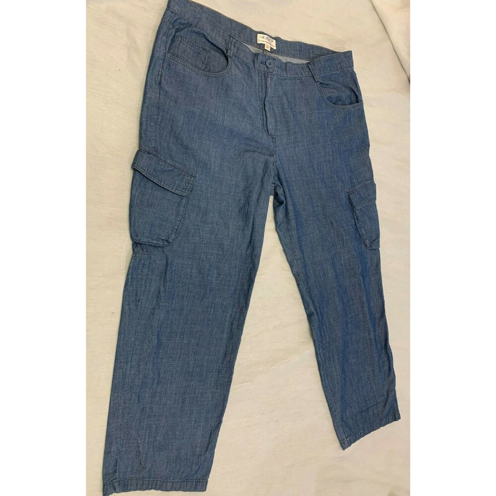MAX STUDIO SPECIALTY PRODUCTS WOMENS CARGO COTTON PANTS SIZE 14
